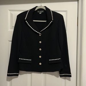 St. John black and cream jacket size 12